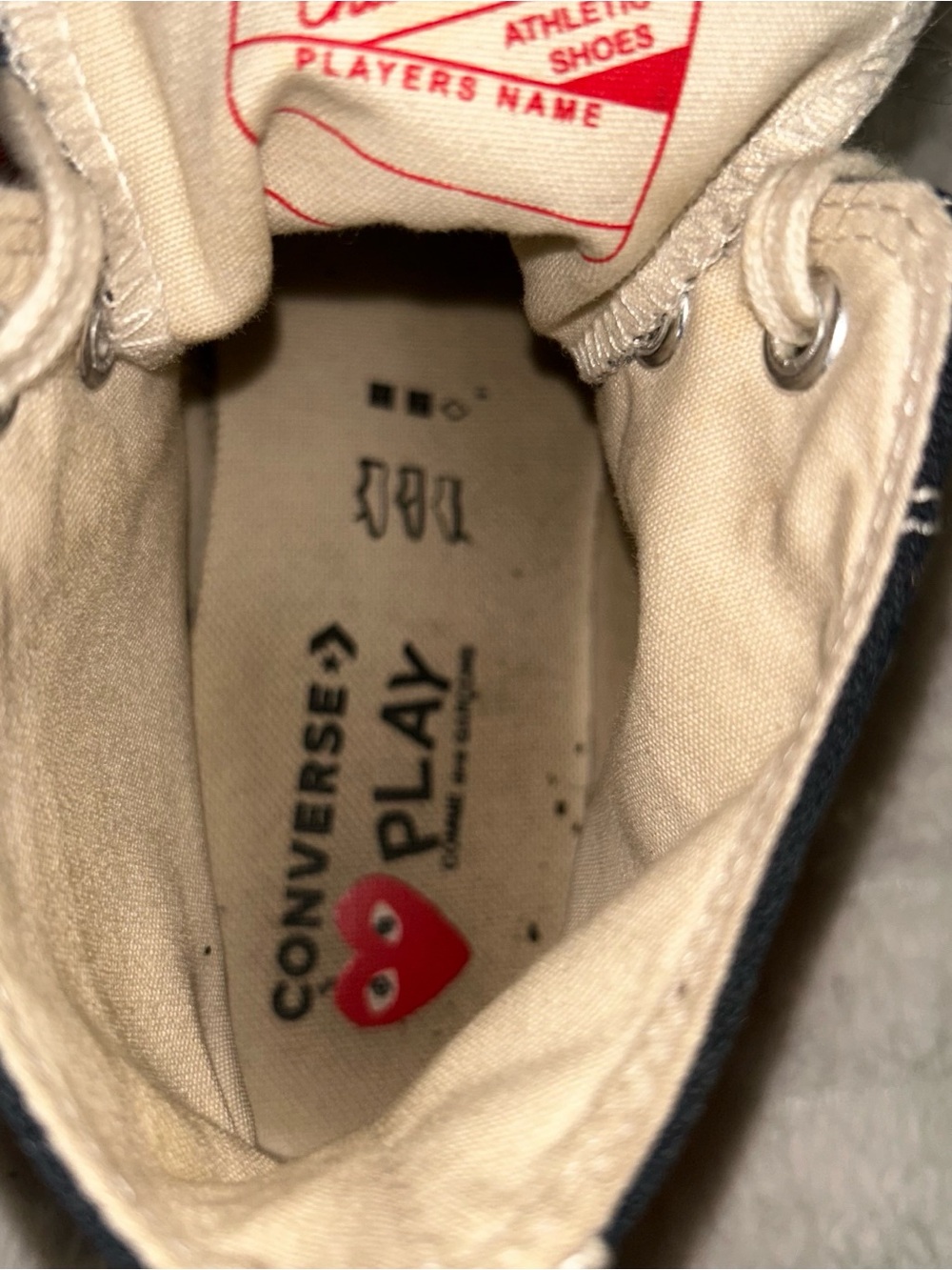 Converse Black High-Top Sneakers with Red Heart and Red Sole - Picture 7 of 8